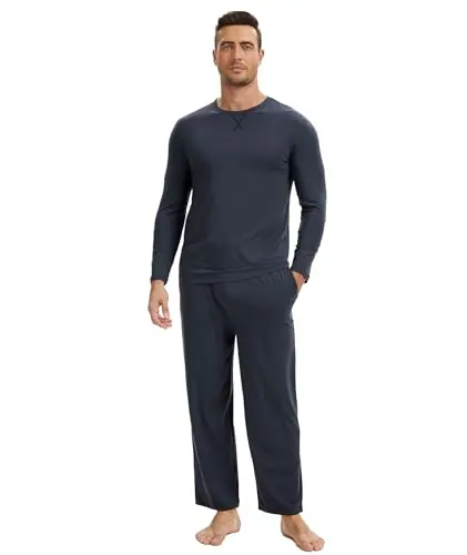 Premium Bamboo-Cotton Men's Pajama Set Exceptional Comfort with Breathability and Sweat Absorption by GYS Pajamas
