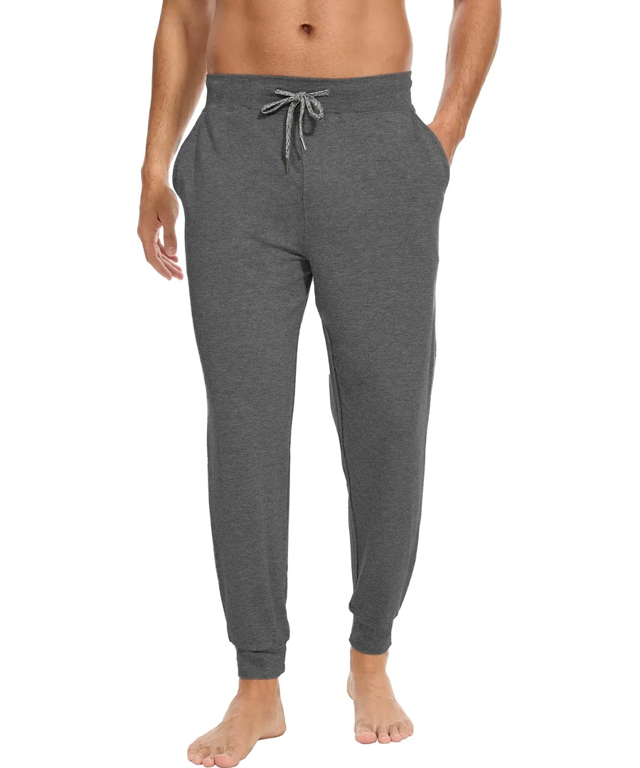 Bamboo Viscose Men's Pajama Bottoms Soft Solid Jogger Sleep Pants with Pockets and Drawstring — - !GYS Bamboo Viscose Men's Pajama Bottoms Soft Solid Jogger Sleep Pants with Pockets and Drawstring · X-Large by GYS Pajamas