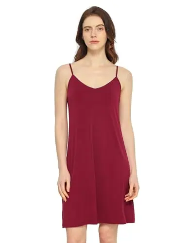Bamboo Viscose Sleeveless Nightgowns for Women — Cooling Slip Dress for Hot Sleepers by GYS Pajamas