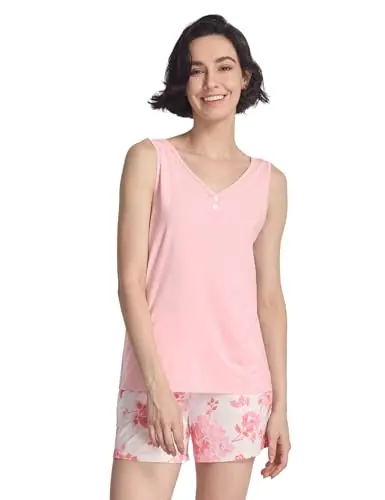 Cooling Bamboo Viscose Pajamas for Women — Sleeveless Sleepwear for Hot Sleepers by GYS Pajamas