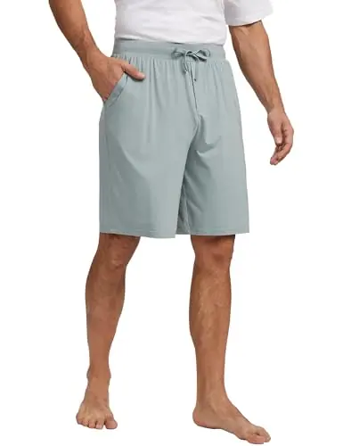 Men's Bamboo Viscose Cooling Wide Waist Drawstring Sleep Shorts — Moisture wicking by GYS Pajamas