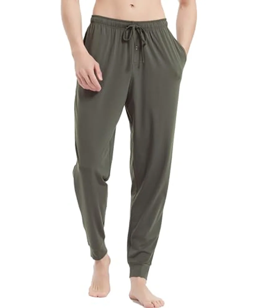 Men's Bamboo Viscose Jogger Pajama Pants, Cooling Lounge Bottoms — Moisture wicking by GYS Pajamas