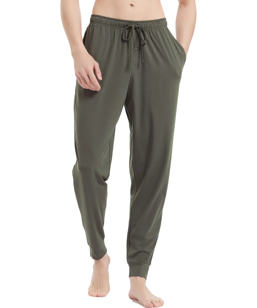 Men's Bamboo Viscose Jogger Pajama Pants, Cooling Lounge Bottoms — Moisture wicking — - !GYS Men's Bamboo Viscose Jogger Pajama Pants, Cooling Lounge Bottoms | Moisture wicking, Breathable, Tagless, Elastic waist with drawstring, 2 pockets, Soft stretch, for hot sleepers &amp; lounge wear · Medium by GYS Pajamas