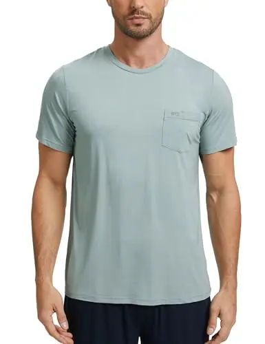 Men's Bamboo Viscose Pajama Top — Short Sleeve Sleep Shirt by GYS Pajamas