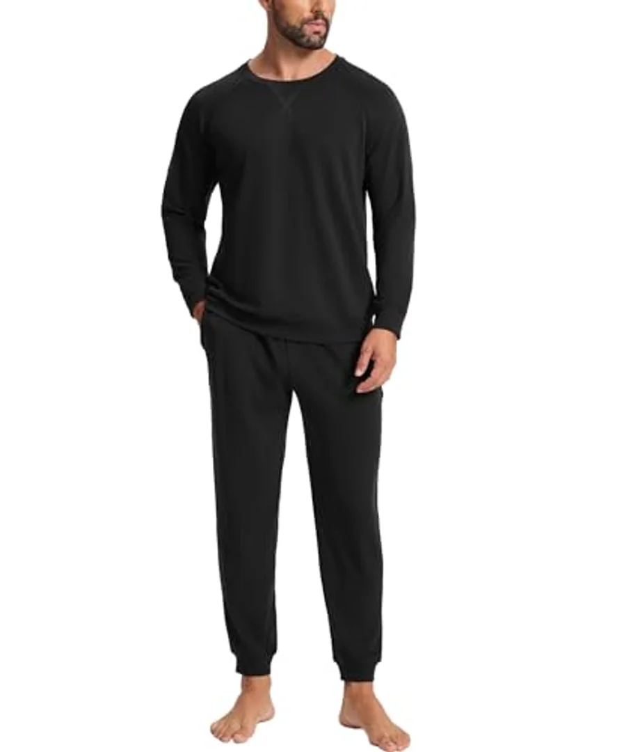 Mens Sweatsuit 2 Piece Outfits Sets, Long Sleeve Fall Tracksuit Casual Jogging Sweat Suit Set by GYS Pajamas