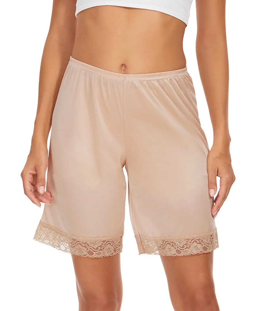Slip Shorts Culotte for Women Split Skirt Lace Pettipants Bloomer — Half Slips for Under Dresses — - !GYS Slip Shorts Culotte for Women Split Skirt Lace Pettipants Bloomer | Half Slips for Under Dresses, Non-Cling, Silky Smooth, Lightweight, for Sheer Dress &amp; Pants, Anti Chafing · Medium · Option 1 by GYS Pajamas