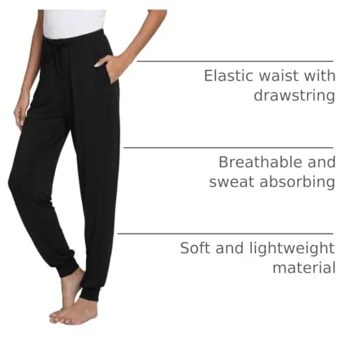 Women's Bamboo Viscose Cooling Jogger Pajama Pants — Moisture wicking by GYS Pajamas