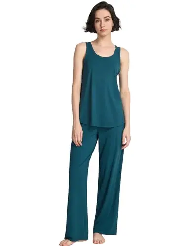 Women's Bamboo Viscose Cooling U Neck Tank Pajama Set — Moisture wicking by GYS Pajamas