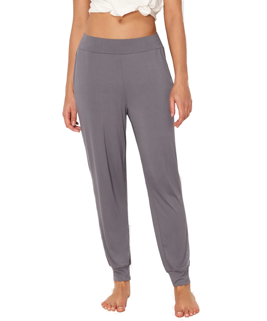 Women's Bamboo Viscose Jogger Pajama Pants — Moisture wicking — Reddish Grey · Large by GYS Pajamas