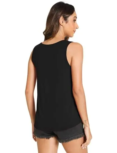 Women's Bamboo Viscose Loose Fit Pajama Tank Top — Moisture wicking by GYS Pajamas