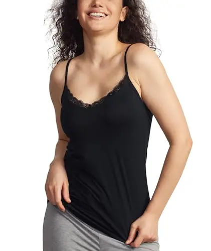 Women's Camisole Bamboo Viscose Breathable Summer Cool Lightweight Spaghetti Strap Pajama Top by GYS Pajamas