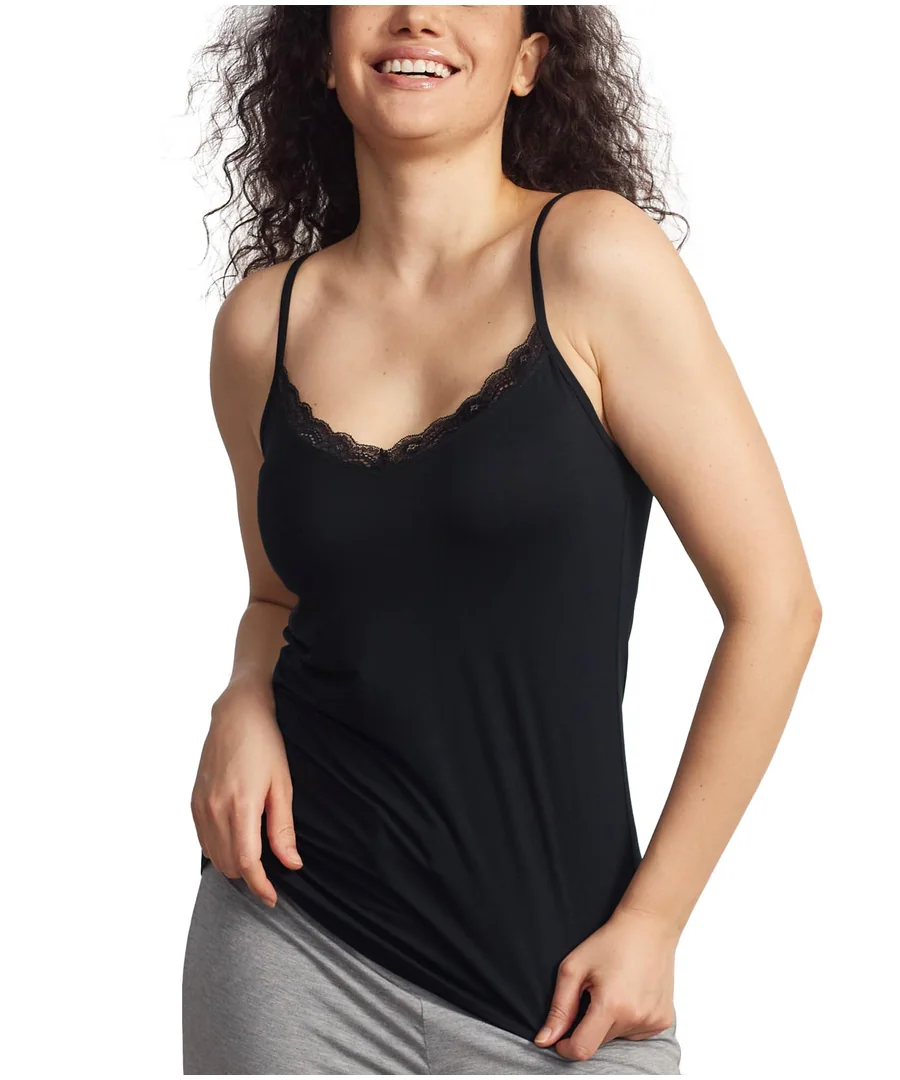 Women's Camisole Bamboo Viscose Breathable Summer Cool Lightweight Spaghetti Strap Pajama Top — Option 1 by GYS Pajamas