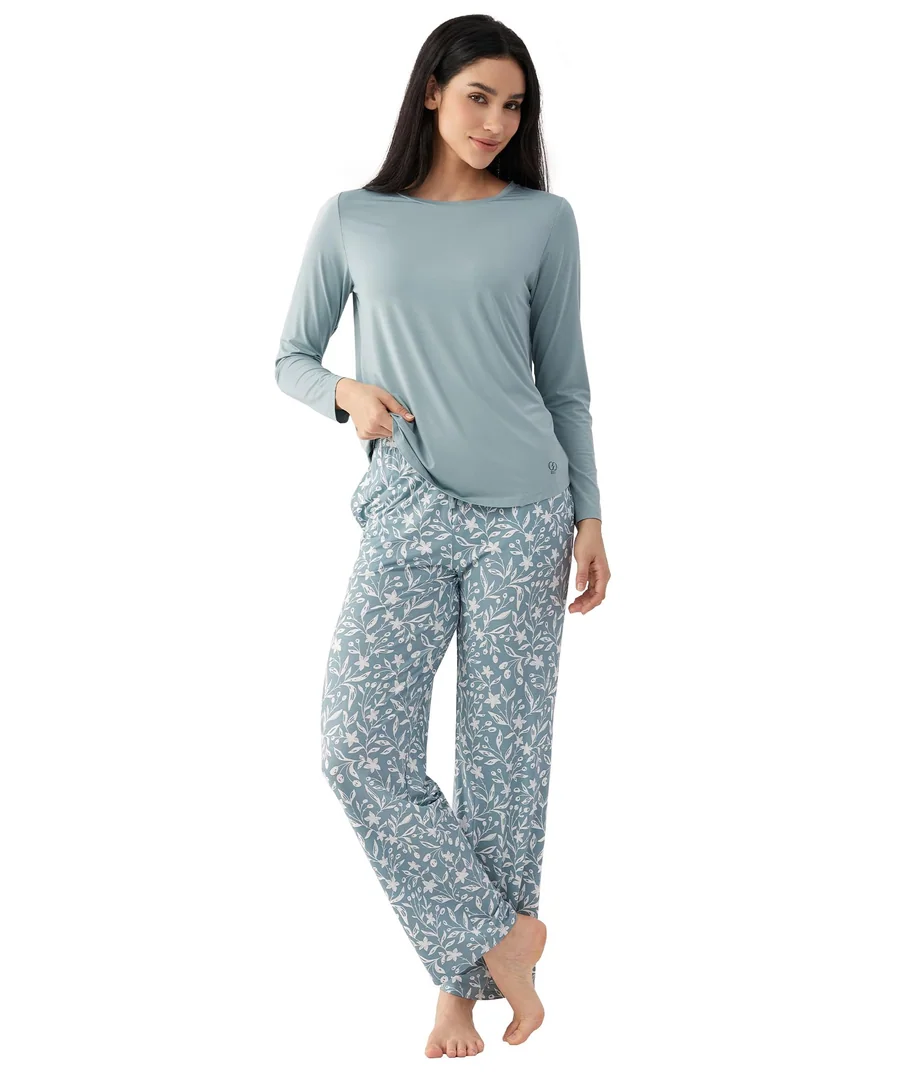 Premium Women's Pajama Sets Bamboo Viscose Soft and Breathable Long Sleeve Sleepwear — Option 1 by GYS Pajamas